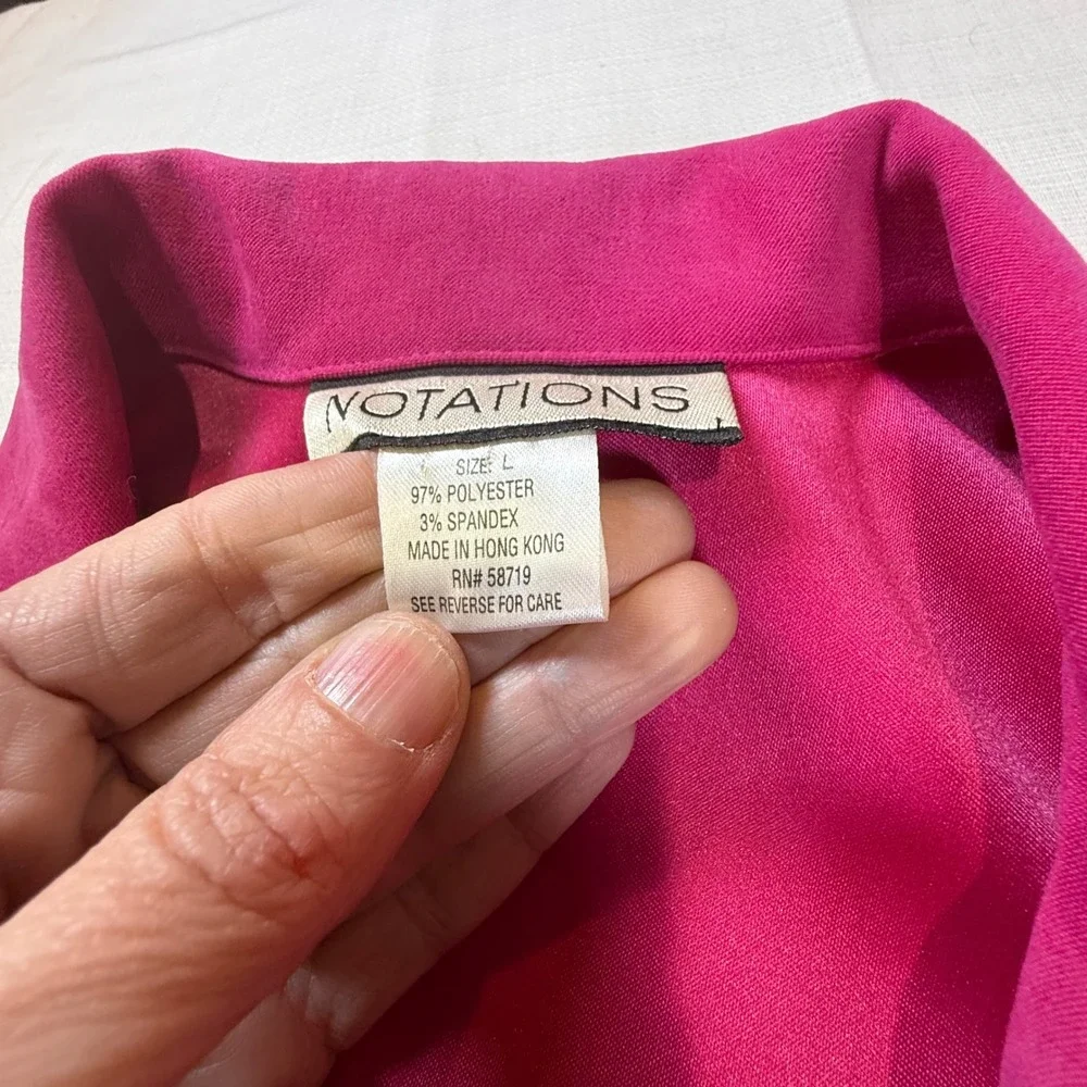 Vintage‎ Notations Pink Blazer Jacket Large Y2K Careercore